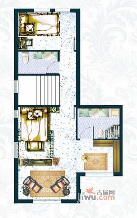 天鹅堡2室2厅2卫132㎡户型图