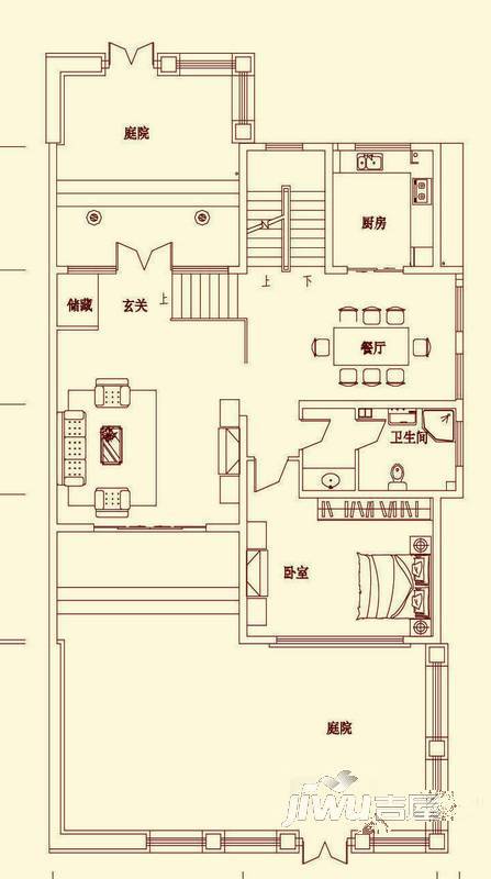 盛龙国际5室3厅3卫380.1㎡户型图