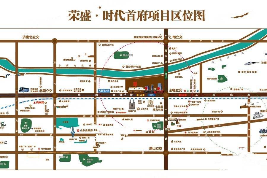 荣盛时代首府位置交通图图片