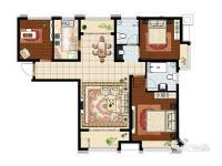 绿地泉景园3室2厅2卫125㎡户型图