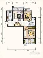凯旋新城嘉苑2室2厅1卫96.3㎡户型图