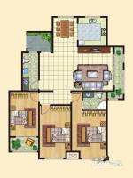易安明郡3室2厅2卫146㎡户型图