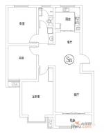 齐鲁涧桥3室2厅1卫101.4㎡户型图