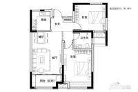 报业文苑2室2厅1卫90.6㎡户型图