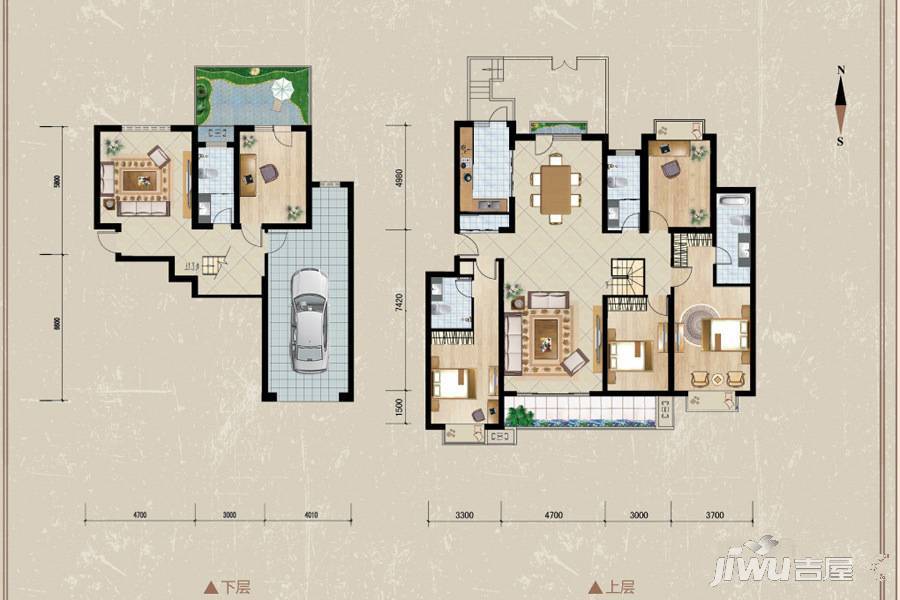 润和山居5室2厅4卫293.4㎡户型图