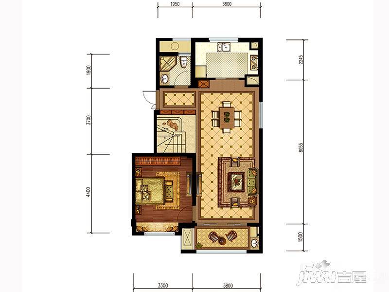 融创富春壹号院4室2厅3卫106㎡户型图