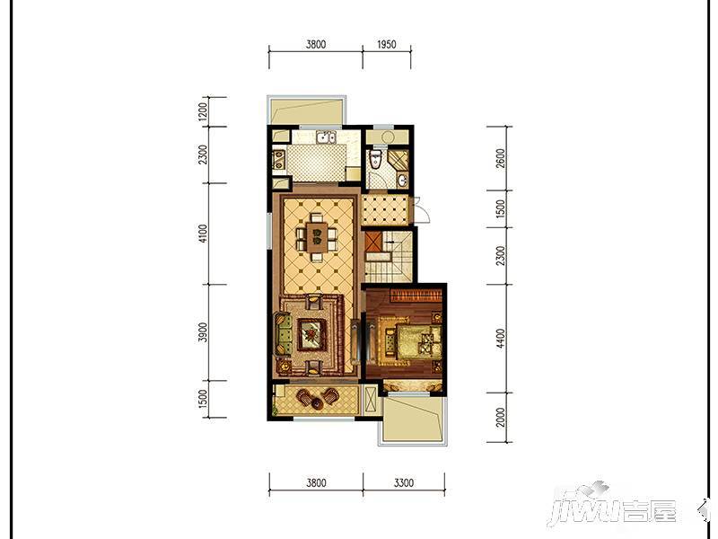 融创富春壹号院4室3厅2卫75㎡户型图