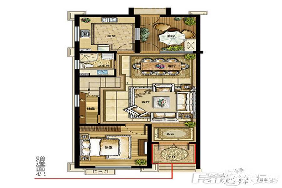 璟月湾壹号4室2厅2卫140㎡户型图