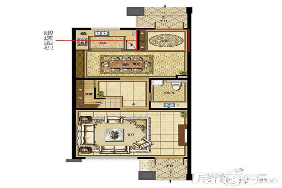 璟月湾壹号3室3厅4卫180㎡户型图