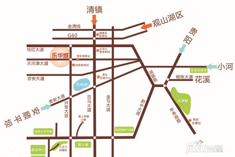 贵州乐华城位置交通图
