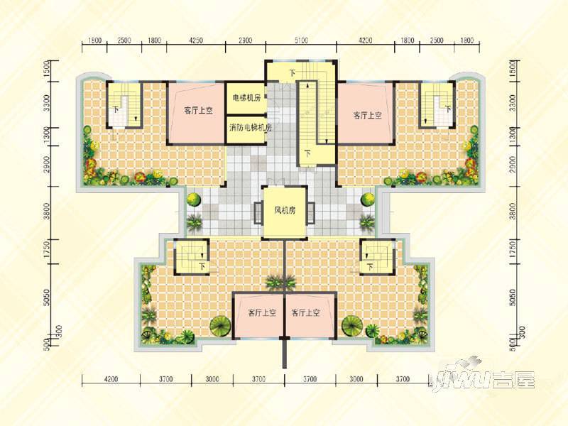 花溪碧桂园普通住宅118㎡户型图