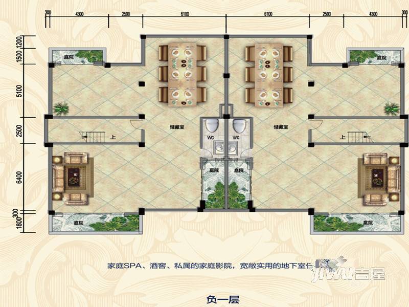 花溪碧桂园1室0厅1卫户型图