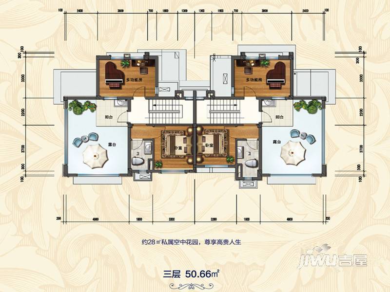 贵阳花溪碧桂园花溪碧桂园林湖g146双拼别墅三层50.