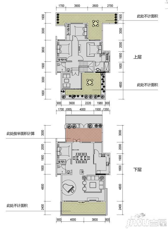 溪山御景4室3厅3卫192.7㎡户型图