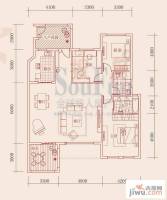 金龙国际花园3室2厅2卫151.5㎡户型图