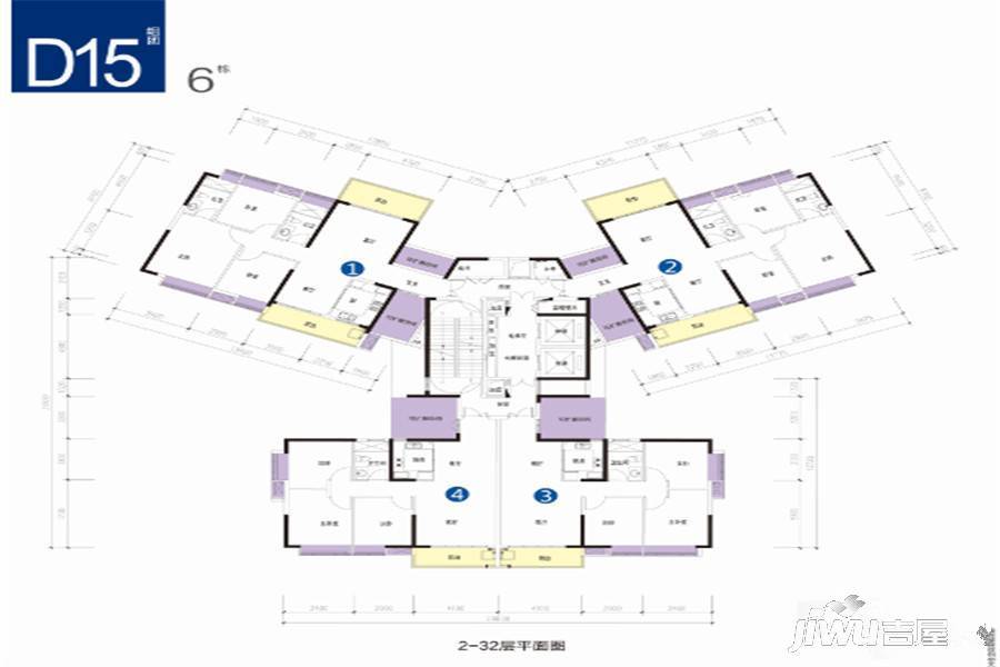 中天未来方舟d15六栋户型3户型4