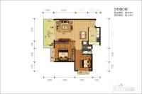 万隆国际2室1厅1卫84.4㎡户型图