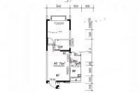金石清水城1室1厅1卫49.8㎡户型图