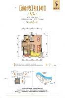 保利凤凰湾3室2厅1卫103.3㎡户型图