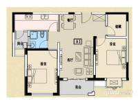 景华金水华庭2室2厅1卫96.5㎡户型图