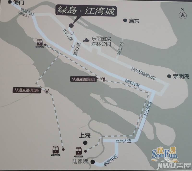 绿岛江湾城位置交通图图片