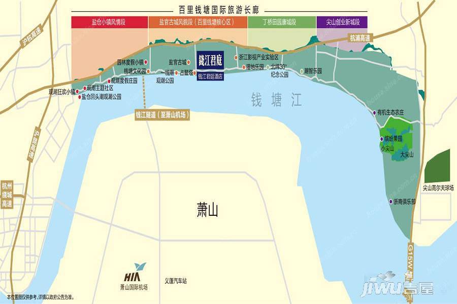 钱江-君庭位置交通图