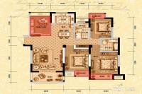 宝格丽公馆4室2厅2卫128㎡户型图