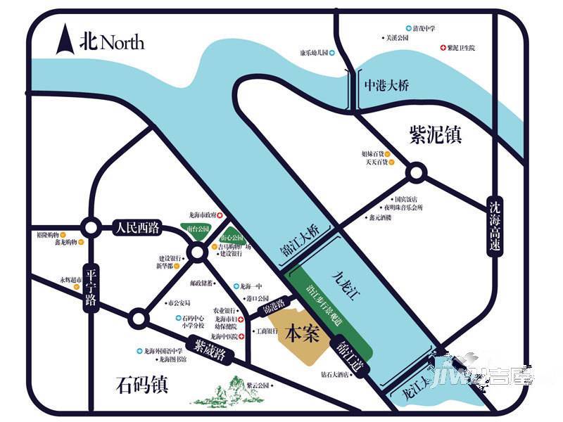 中联锦江御景位置交通图