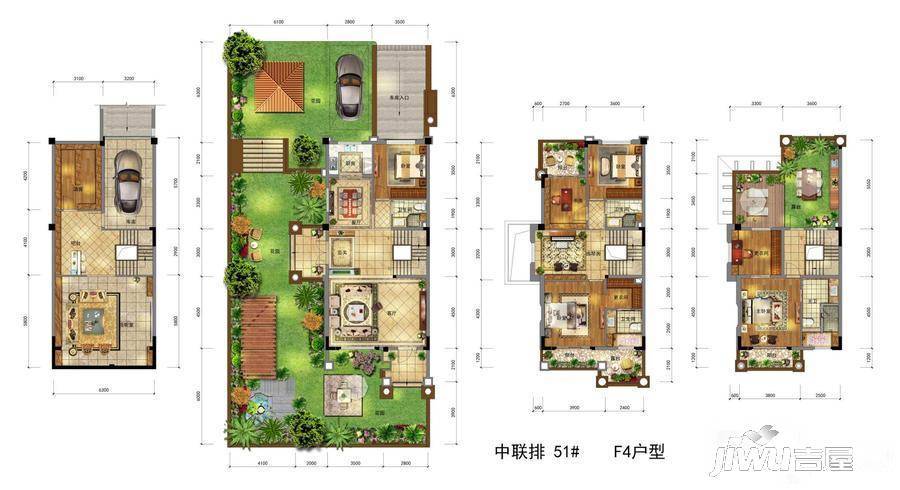 三盛国际海岸别墅-联排182.4㎡户型图