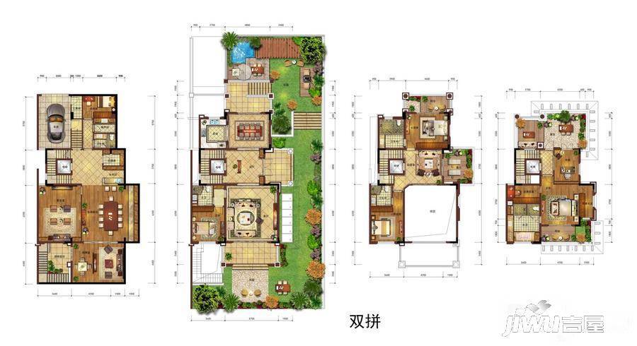 三盛国际海岸别墅-双拼261.5㎡户型图