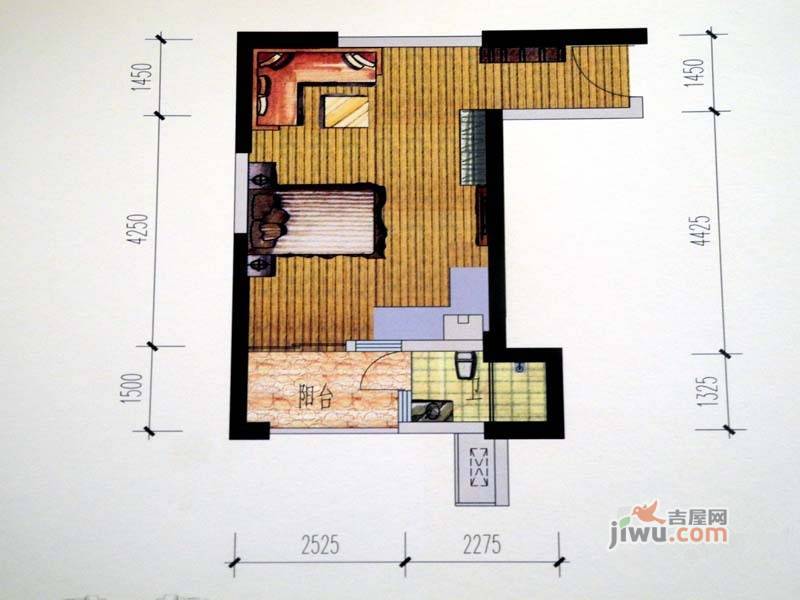 祥云豪庭普通住宅37.8㎡户型图