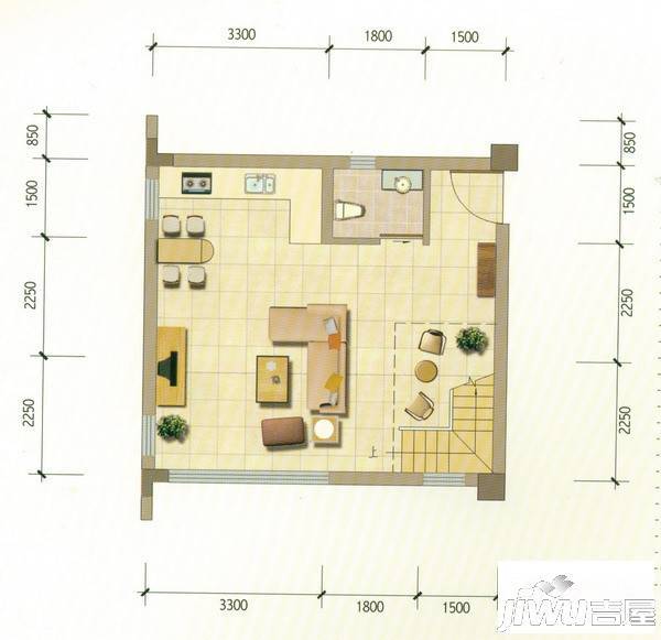 野鸭湖酩悦台普通住宅104.6㎡户型图