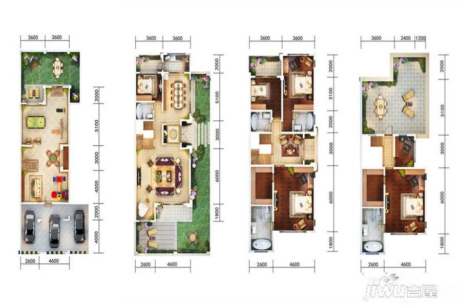 官房都铎城邦6室3厅5卫394㎡户型图