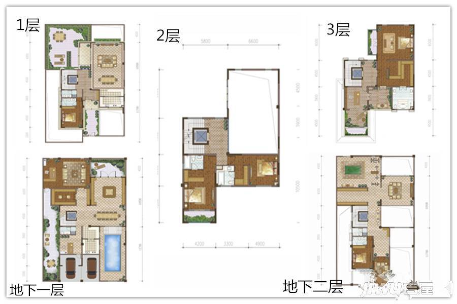 昆明恒大云玺5室2厅4卫403㎡户型图