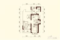 昆明恒大云报华府2室2厅1卫82.1㎡户型图
