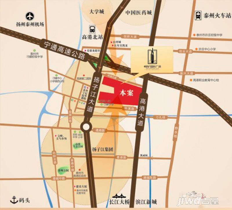 泰州明发国际广场位置交通图图片