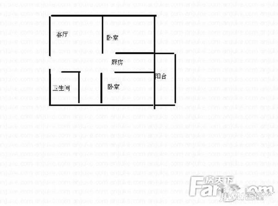 御庭华府3室2厅2卫120㎡户型图