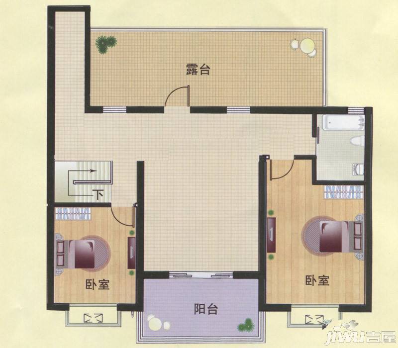 东方明珠2室0厅1卫134㎡户型图