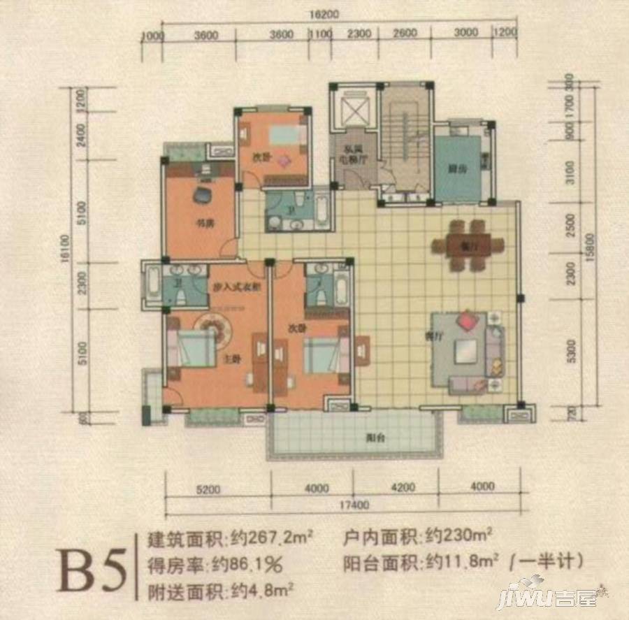 国际公寓二区普通住宅267㎡户型图
