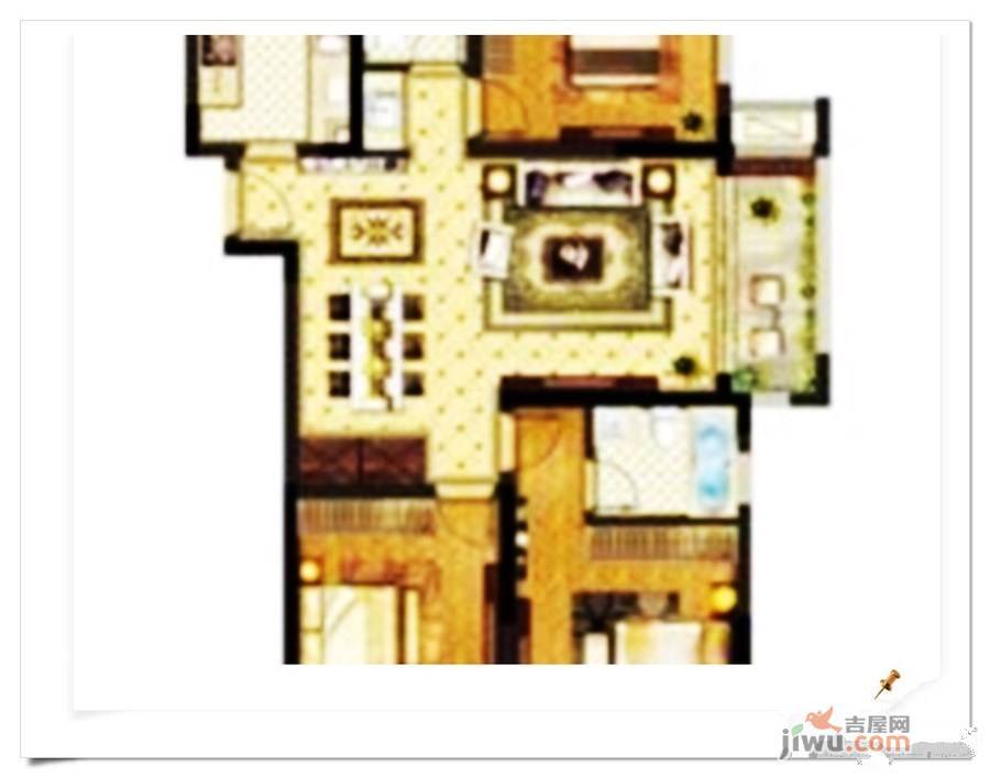 英莱达启发城3室2厅2卫120㎡户型图