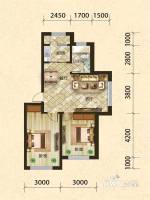 硅谷壹号2室2厅1卫76㎡户型图