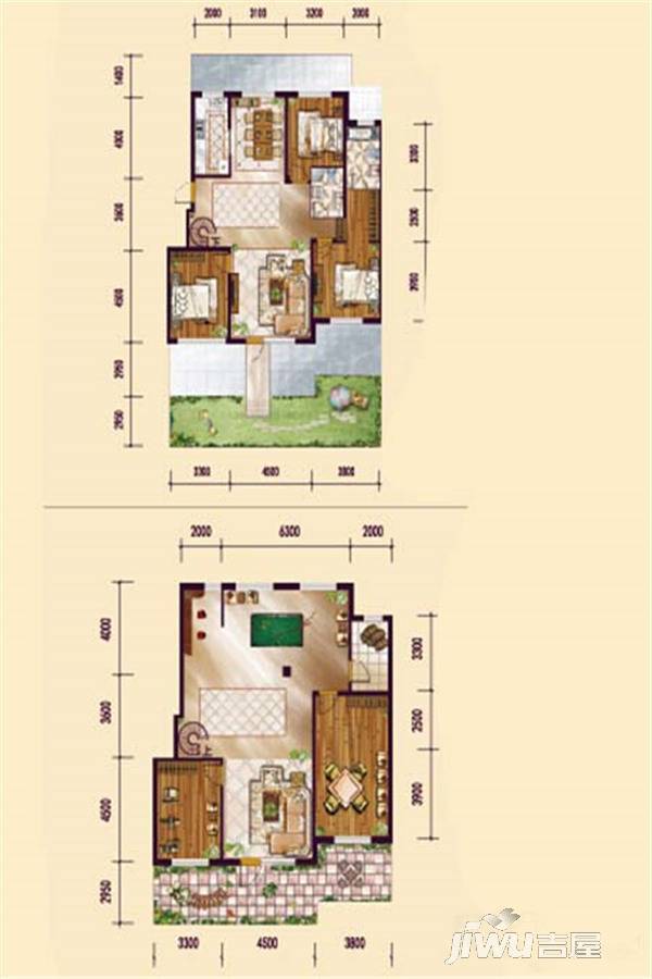 远创紫樾台3室2厅2卫143㎡户型图