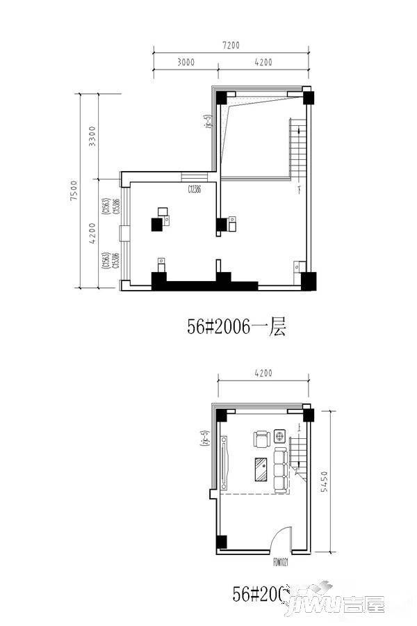 梦想公馆1室1厅1卫35.1㎡户型图