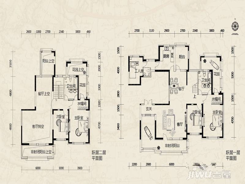 力旺弗朗明歌5室2厅3卫249㎡户型图