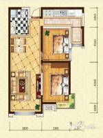 华荣泰时代COSMO2室2厅1卫96㎡户型图