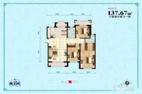东地天澜3室2厅2卫137.7㎡户型图