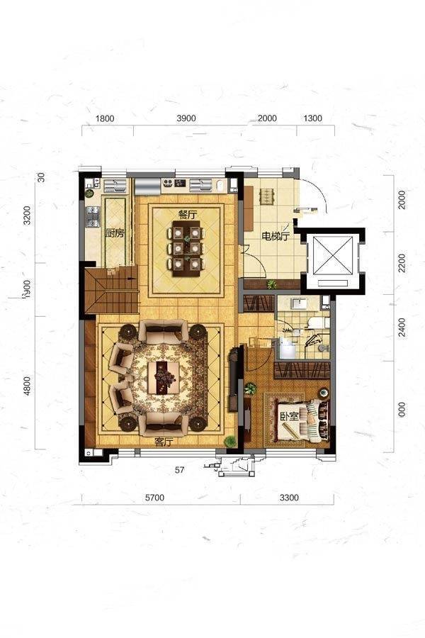 保利堂悦3室3厅3卫232㎡户型图