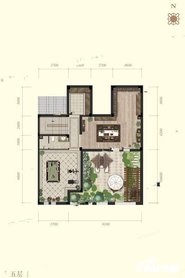 国信南湖别墅8室3厅5卫369㎡户型图