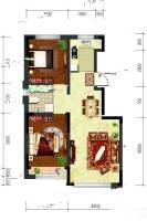 新星宇之悦央城2室2厅1卫80㎡户型图