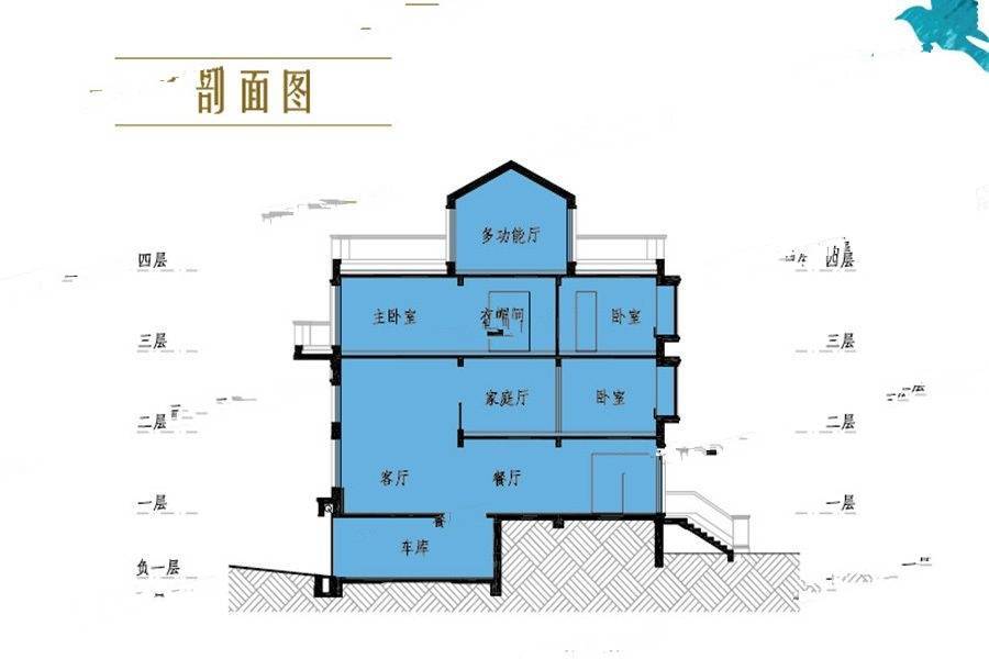 御翠园别墅4室3厅3卫338㎡户型图